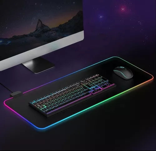 Mouse Pad Gamer com LED RGB Iluminado