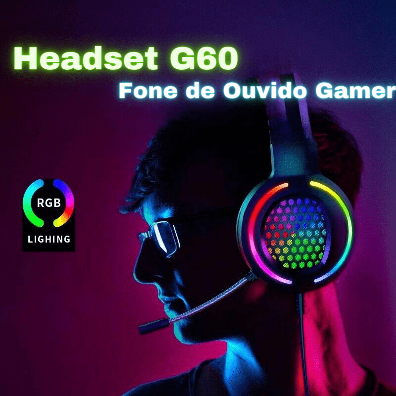 Headset G60 - Fone de Ouvido Gamer