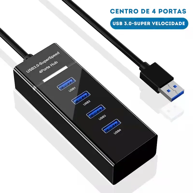 Expansor de Portas USB 3.0 - HUB Usb 4 portas