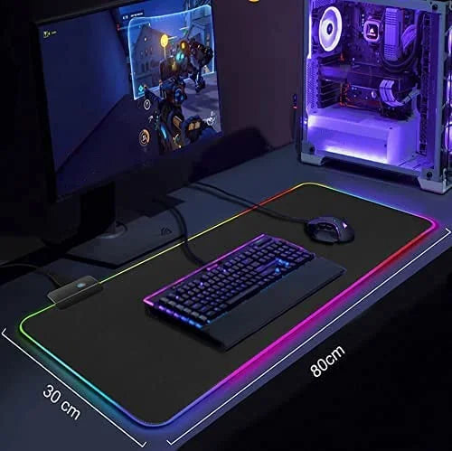 Mouse Pad Gamer com LED RGB Iluminado