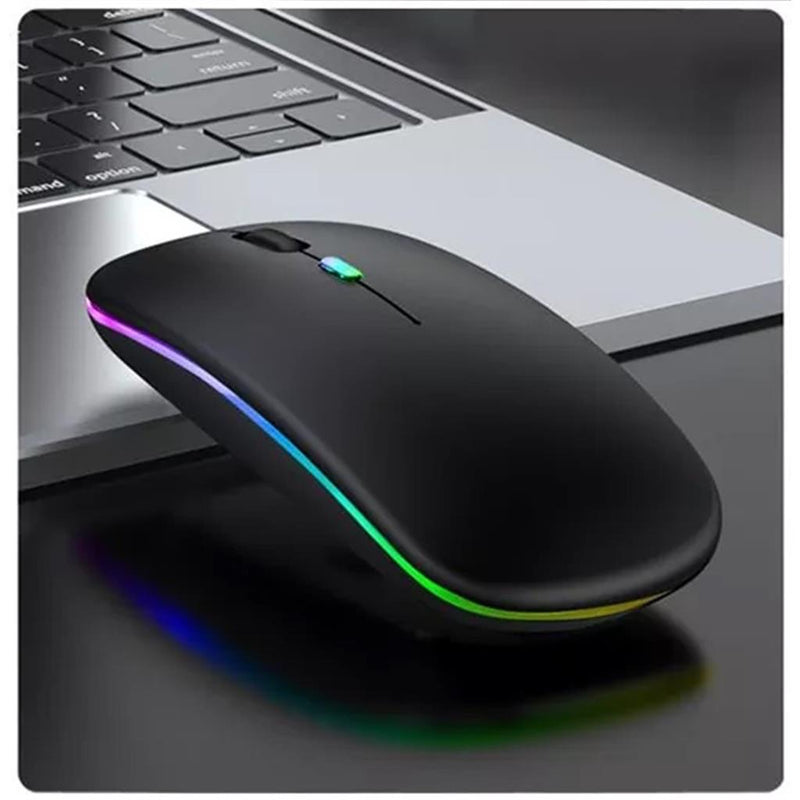 Mouse Sem Fio Wireless Recarregável LED RGB