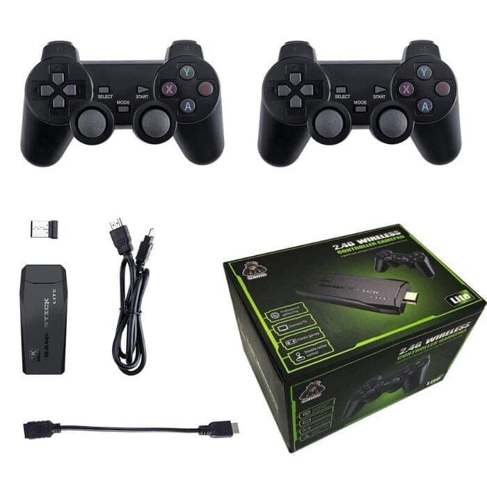 Super Game Stick Retrô - 10.000 Jogos 4K + 2 Controles